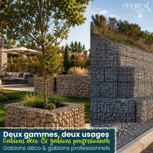 Gammes Déco et Pro : des gabions adaptés à chaque projet Gammes Déco et Pro : des gabions adaptés à chaque projet