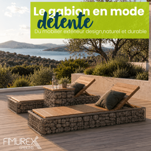 Le gabion s'invite dans vos aménagements extérieurs cet été Le gabion s'invite dans vos aménagements extérieurs cet été